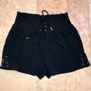Bebe Black High Waisted Shorts